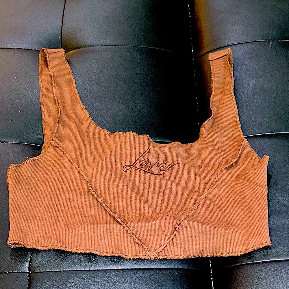 Ripped crop top with a cute design on the front #croppedtop